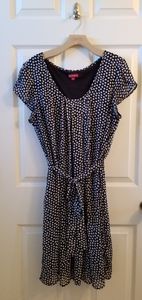 Black and white polka dot sheer dress